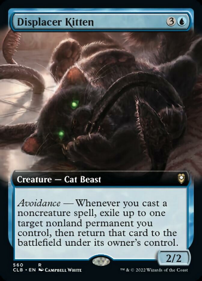 Displacer Kitten (Extended Art) [Commander Legends: Battle for Baldur's Gate] | Kessel Run Games Inc. 