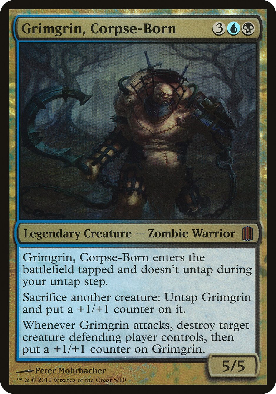 Grimgrin, Corpse-Born (Oversized) [Commander's Arsenal Oversized] | Kessel Run Games Inc. 
