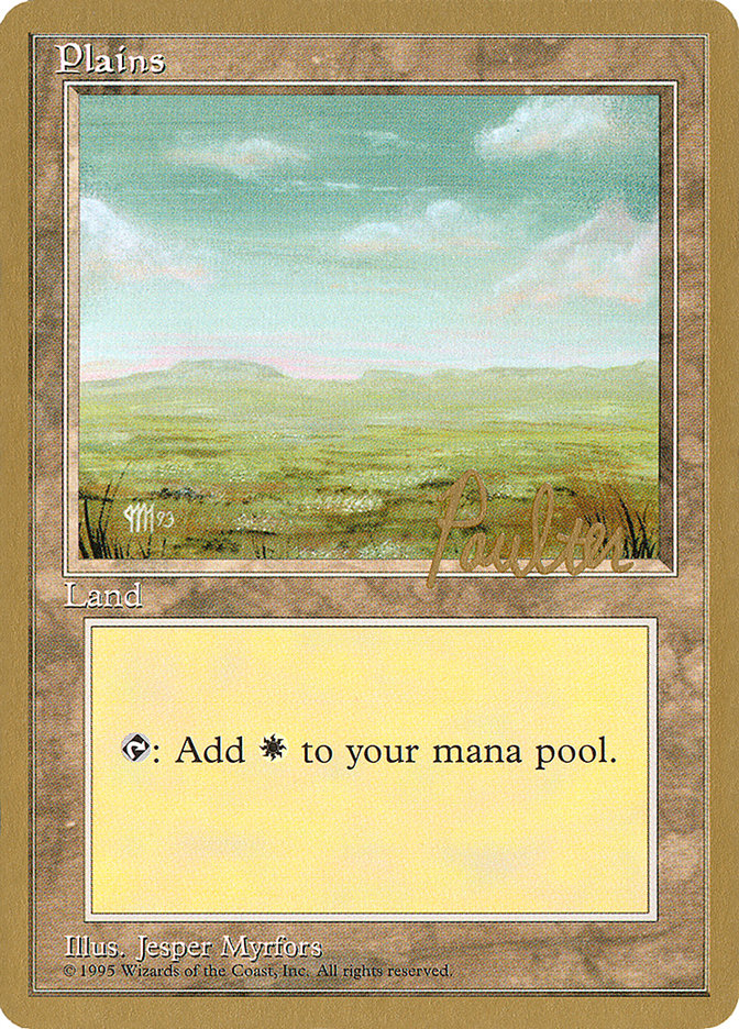 Plains (pp364) (Preston Poulter) [Pro Tour Collector Set] | Kessel Run Games Inc. 