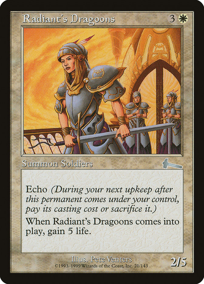 Radiant's Dragoons [Urza's Legacy] | Kessel Run Games Inc. 