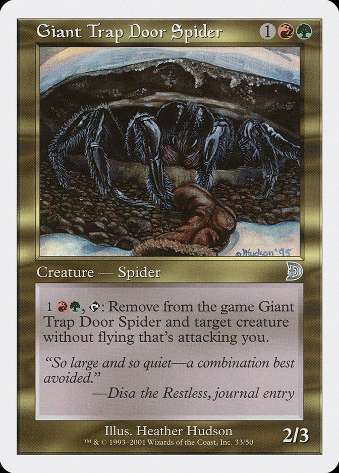 Giant Trap Door Spider [Deckmasters] | Kessel Run Games Inc. 