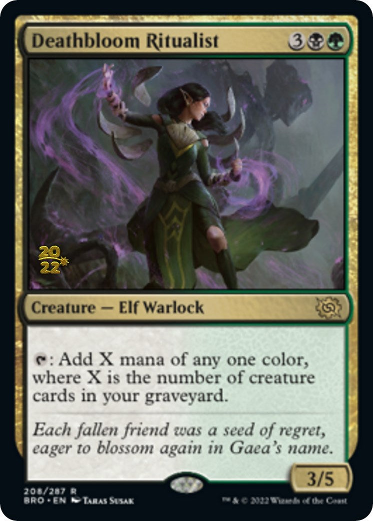 Deathbloom Ritualist [The Brothers' War Prerelease Promos] | Kessel Run Games Inc. 