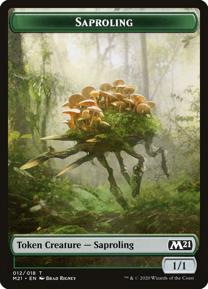 Angel // Saproling Double-Sided Token [Core Set 2021 Tokens] | Kessel Run Games Inc. 