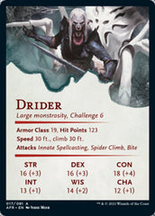 Drider Art Card [Dungeons & Dragons: Adventures in the Forgotten Realms Art Series] | Kessel Run Games Inc. 