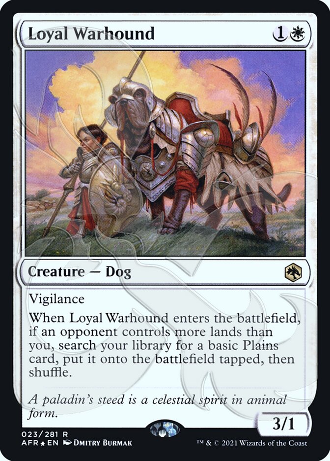 Loyal Warhound (Ampersand Promo) [Dungeons & Dragons: Adventures in the Forgotten Realms Promos] | Kessel Run Games Inc. 