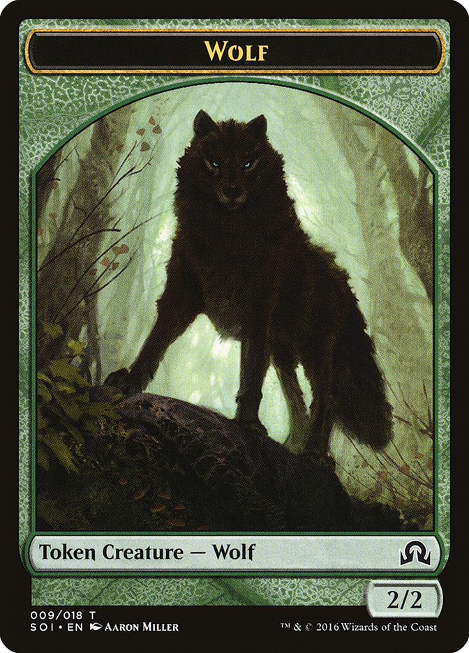 Wolf Token [Shadows over Innistrad Tokens] | Kessel Run Games Inc. 