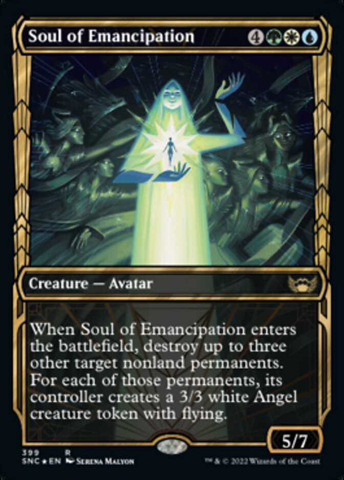 Soul of Emancipation (Showcase Golden Age Gilded Foil) [Streets of New Capenna] | Kessel Run Games Inc. 