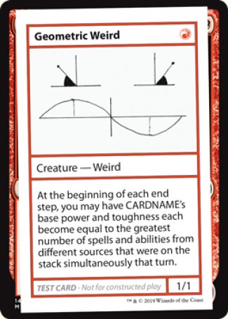 Geometric Weird (2021 Edition) [Mystery Booster Playtest Cards] | Kessel Run Games Inc. 