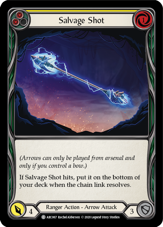 Salvage Shot (Yellow) [U-ARC067] (Arcane Rising Unlimited)  Unlimited Rainbow Foil | Kessel Run Games Inc. 