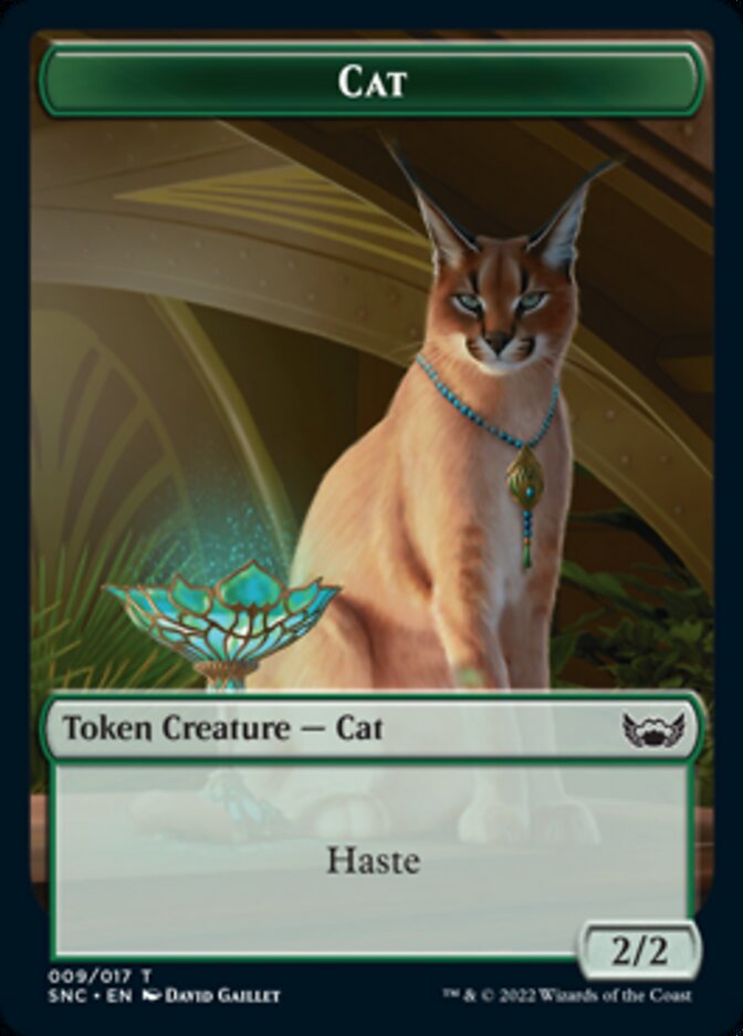 Cat // Rhino Warrior Double-Sided Token [Streets of New Capenna Tokens] | Kessel Run Games Inc. 