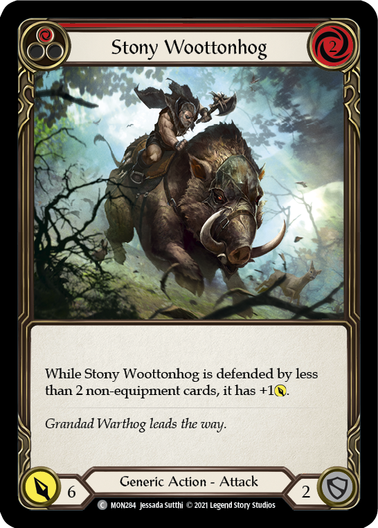 Stony Woottonhog (Red) [MON284] (Monarch)  1st Edition Normal | Kessel Run Games Inc. 