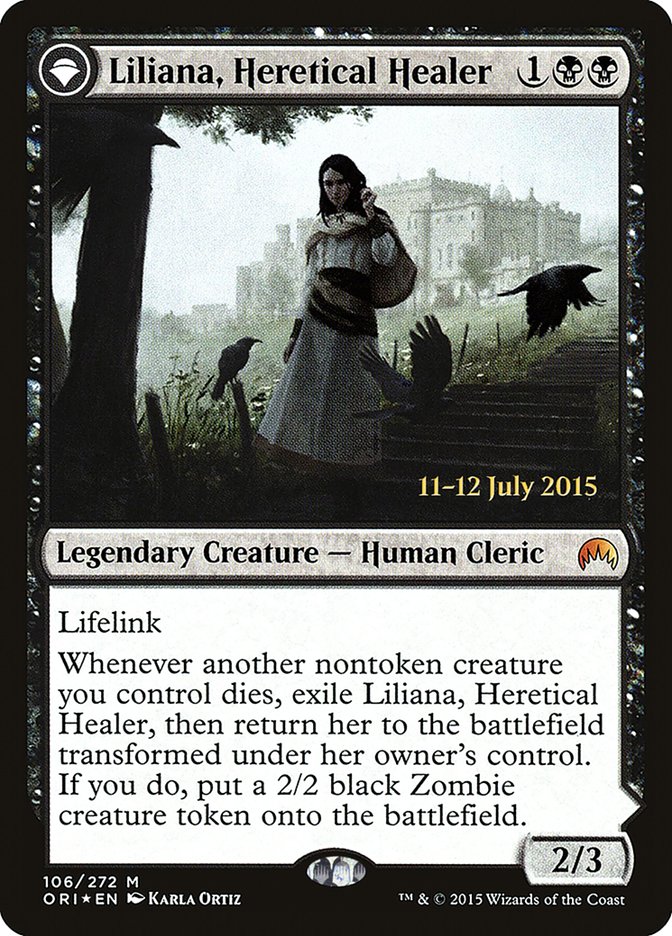 Liliana, Heretical Healer // Liliana, Defiant Necromancer [Magic Origins Prerelease Promos] | Kessel Run Games Inc. 