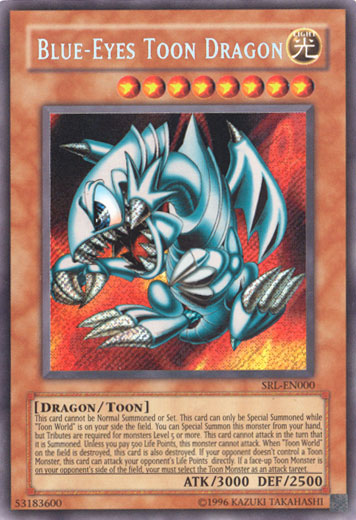 Blue-Eyes Toon Dragon [SRL-EN000] Secret Rare | Kessel Run Games Inc. 