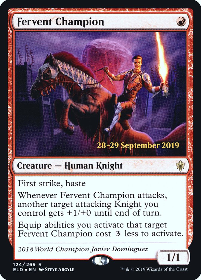 Fervent Champion [Throne of Eldraine Prerelease Promos] | Kessel Run Games Inc. 