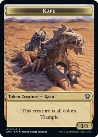 Kavu // Bear Double-Sided Token [Dominaria United Commander Tokens] | Kessel Run Games Inc. 