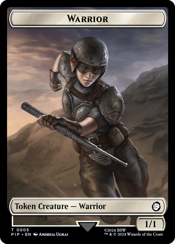 Treasure (0018) // Warrior Double-Sided Token [Fallout Tokens] | Kessel Run Games Inc. 
