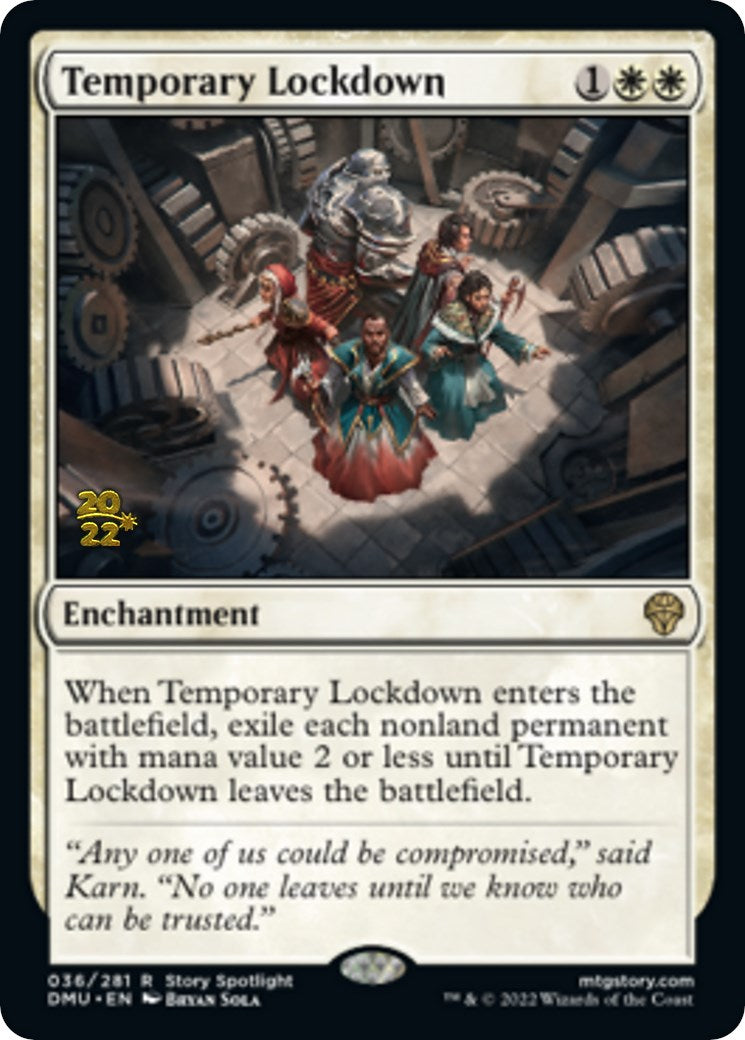 Temporary Lockdown [Dominaria United Prerelease Promos] | Kessel Run Games Inc. 