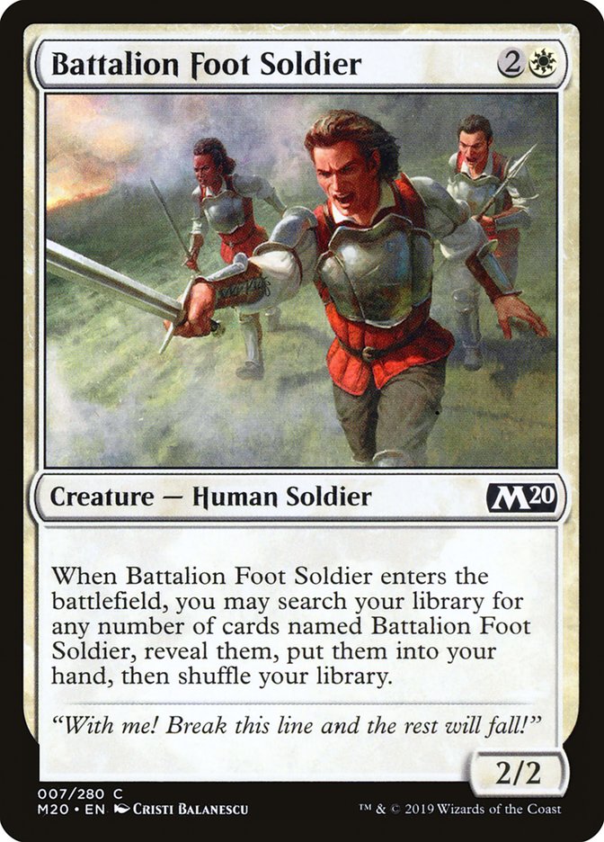 Battalion Foot Soldier [Core Set 2020] | Kessel Run Games Inc. 