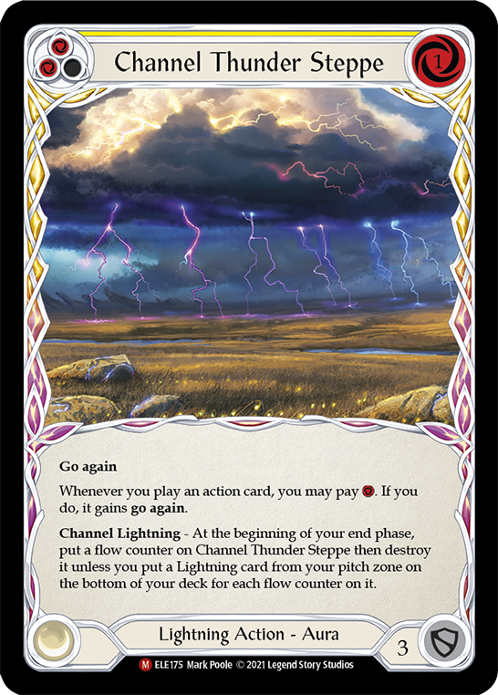 Channel Thunder Steppe [ELE175] (Tales of Aria)  1st Edition Rainbow Foil | Kessel Run Games Inc. 