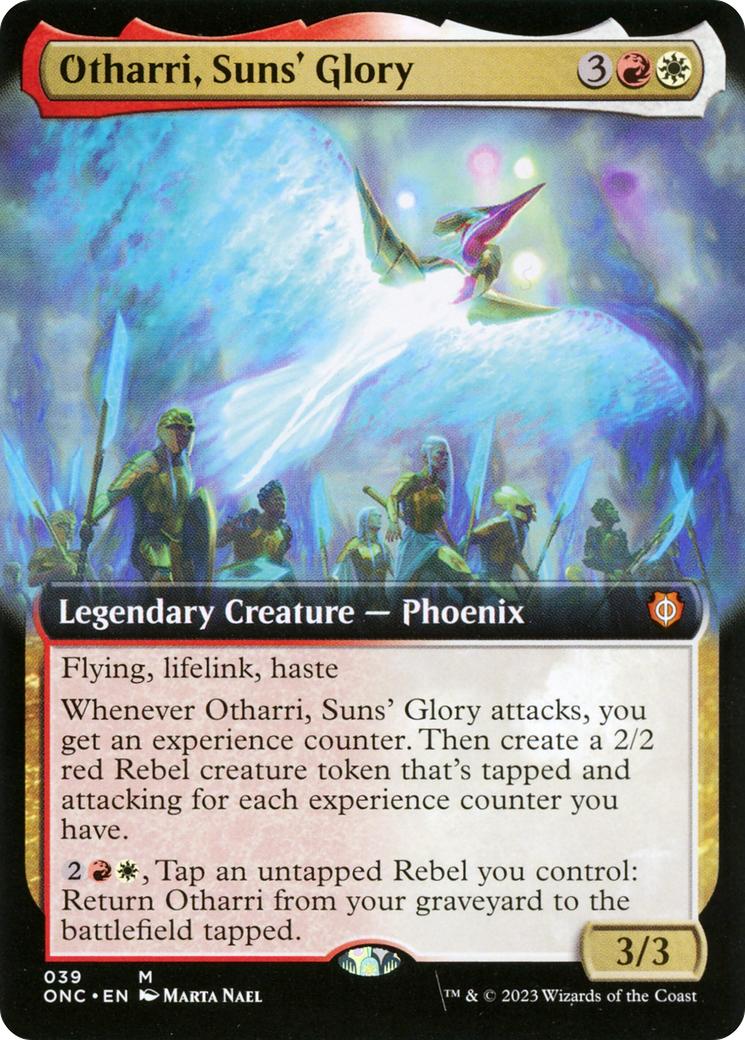 Otharri, Suns' Glory (Extended Art) [Phyrexia: All Will Be One Commander] | Kessel Run Games Inc. 