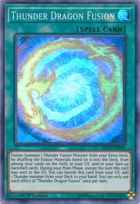 Thunder Dragon Fusion [MP19-EN199] Super Rare | Kessel Run Games Inc. 