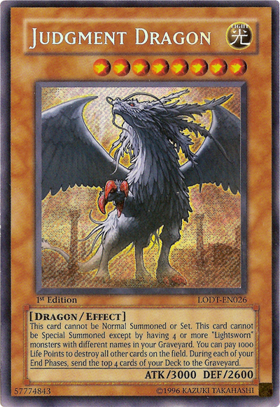 Judgment Dragon [LODT-EN026] Secret Rare | Kessel Run Games Inc. 