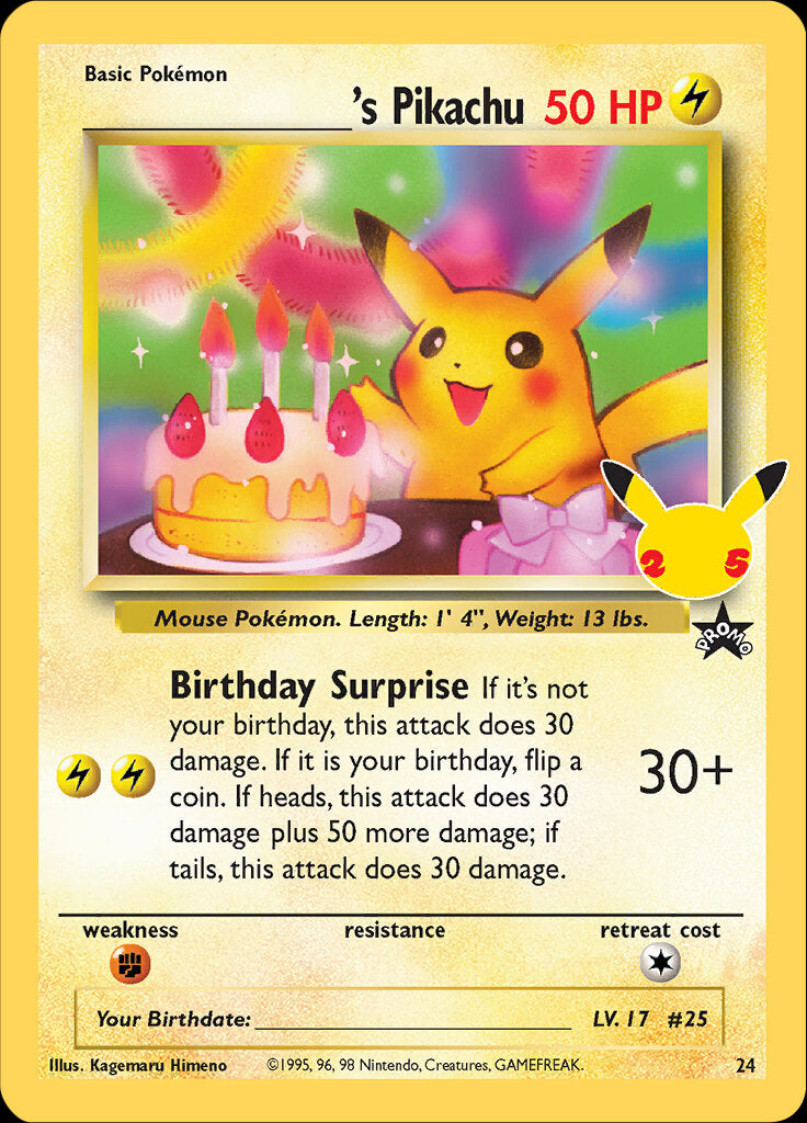 _____'s Pikachu (24) [Celebrations: 25th Anniversary - Classic Collection] | Kessel Run Games Inc. 