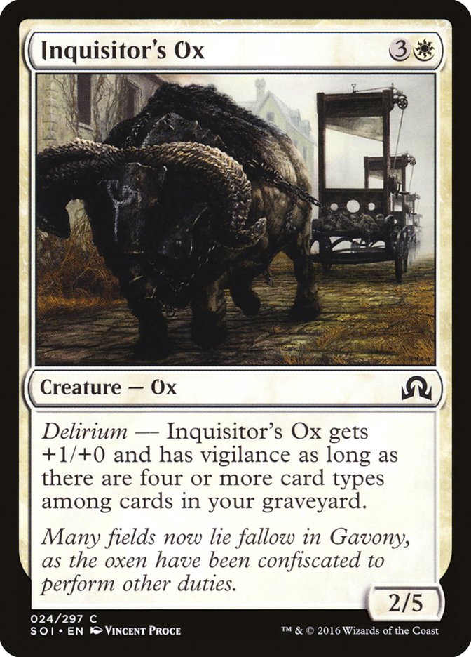 Inquisitor's Ox [Shadows over Innistrad] | Kessel Run Games Inc. 