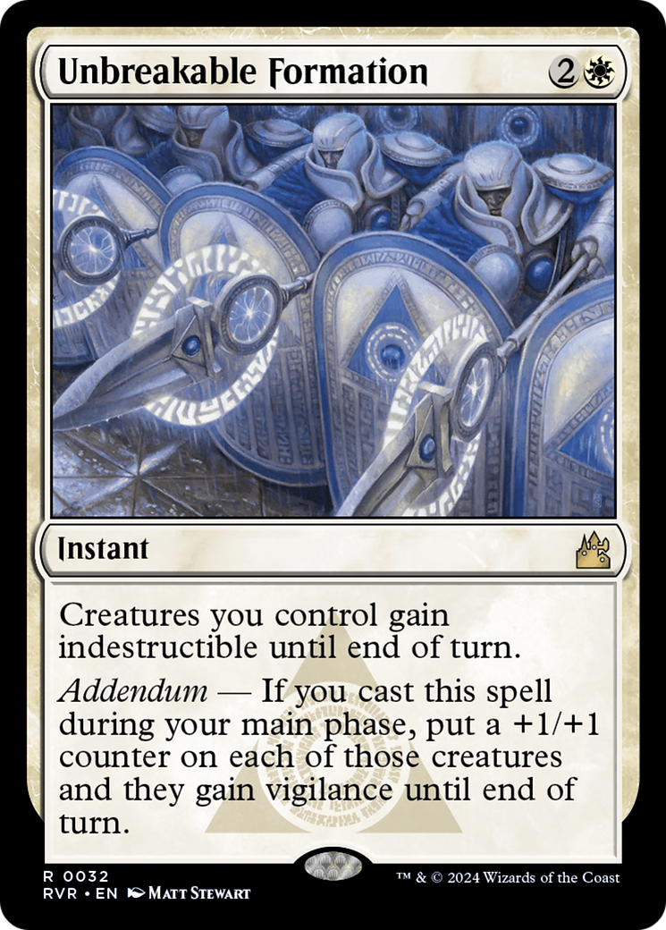 Unbreakable Formation [Ravnica Remastered] | Kessel Run Games Inc. 