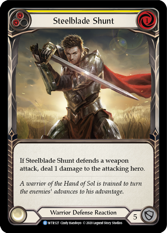 Steelblade Shunt (Yellow) [U-WTR127] (Welcome to Rathe Unlimited)  Unlimited Rainbow Foil | Kessel Run Games Inc. 