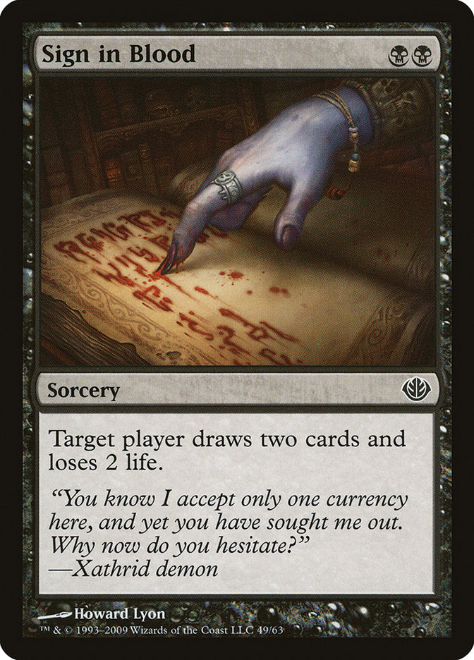 Sign in Blood [Duel Decks: Garruk vs. Liliana] | Kessel Run Games Inc. 