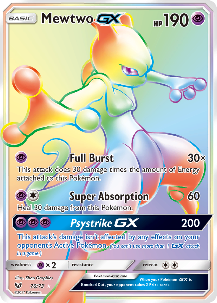 Mewtwo GX (76/73) [Sun & Moon: Shining Legends] | Kessel Run Games Inc. 