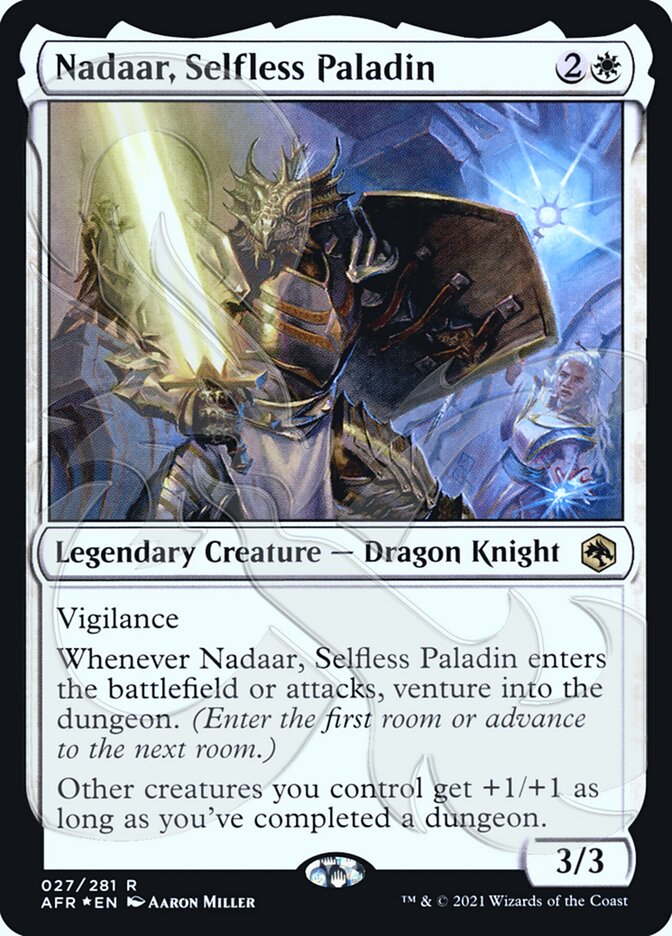 Nadaar, Selfless Paladin (Ampersand Promo) [Dungeons & Dragons: Adventures in the Forgotten Realms Promos] | Kessel Run Games Inc. 