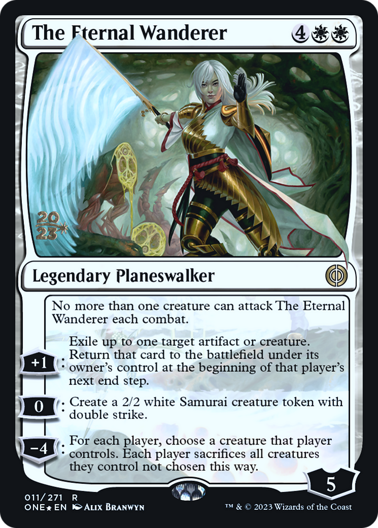 The Eternal Wanderer [Phyrexia: All Will Be One Prerelease Promos] | Kessel Run Games Inc. 