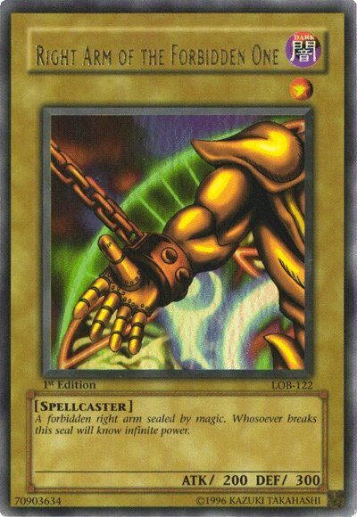 Right Arm of the Forbidden One [LOB-122] Ultra Rare | Kessel Run Games Inc. 