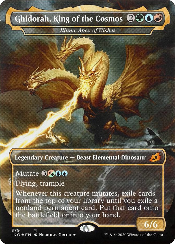 Illuna, Apex of Wishes - Ghidorah, King of the Cosmos (Godzilla Series) [Ikoria: Lair of Behemoths] | Kessel Run Games Inc. 