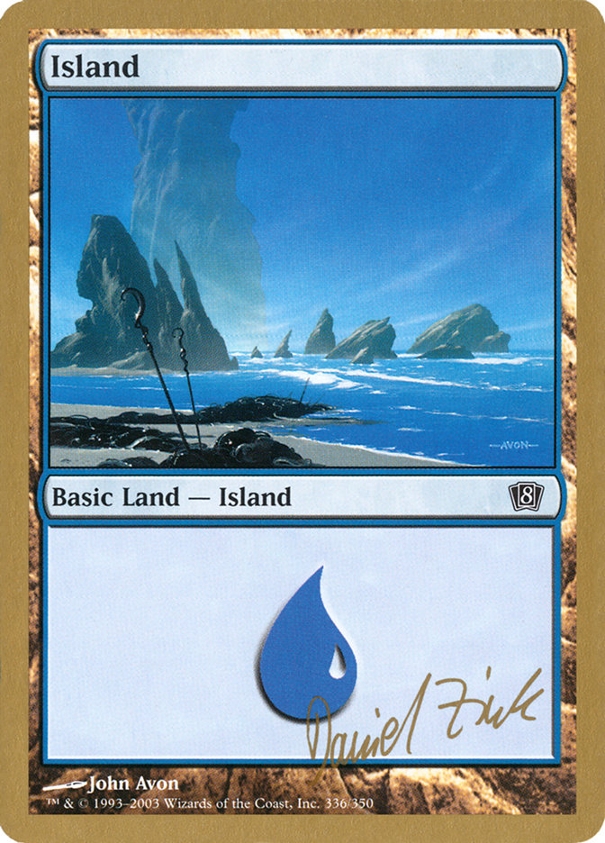 Island (dz336) (Daniel Zink) [World Championship Decks 2003] | Kessel Run Games Inc. 