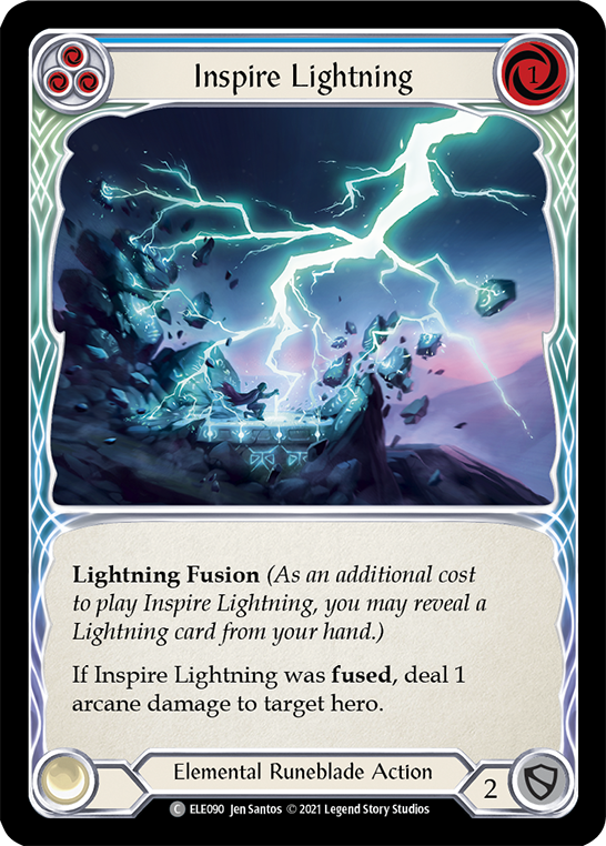 Inspire Lightning (Blue) [ELE090] (Tales of Aria)  1st Edition Normal | Kessel Run Games Inc. 