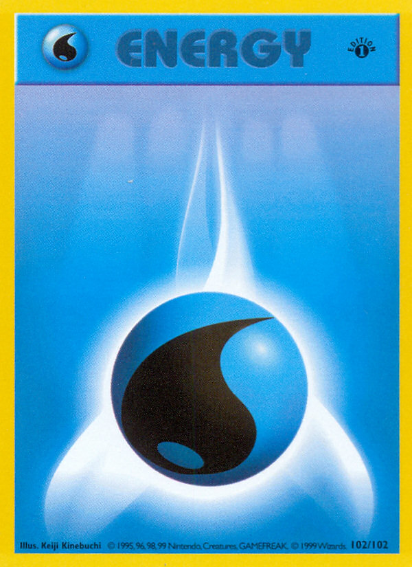 Water Energy (102/102) (Shadowless) [Base Set 1st Edition] | Kessel Run Games Inc. 