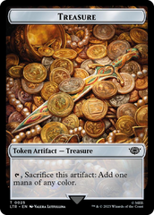 Treasure // Food (0022) Double-Sided Token (Surge Foil) [The Lord of the Rings: Tales of Middle-Earth Tokens] | Kessel Run Games Inc. 