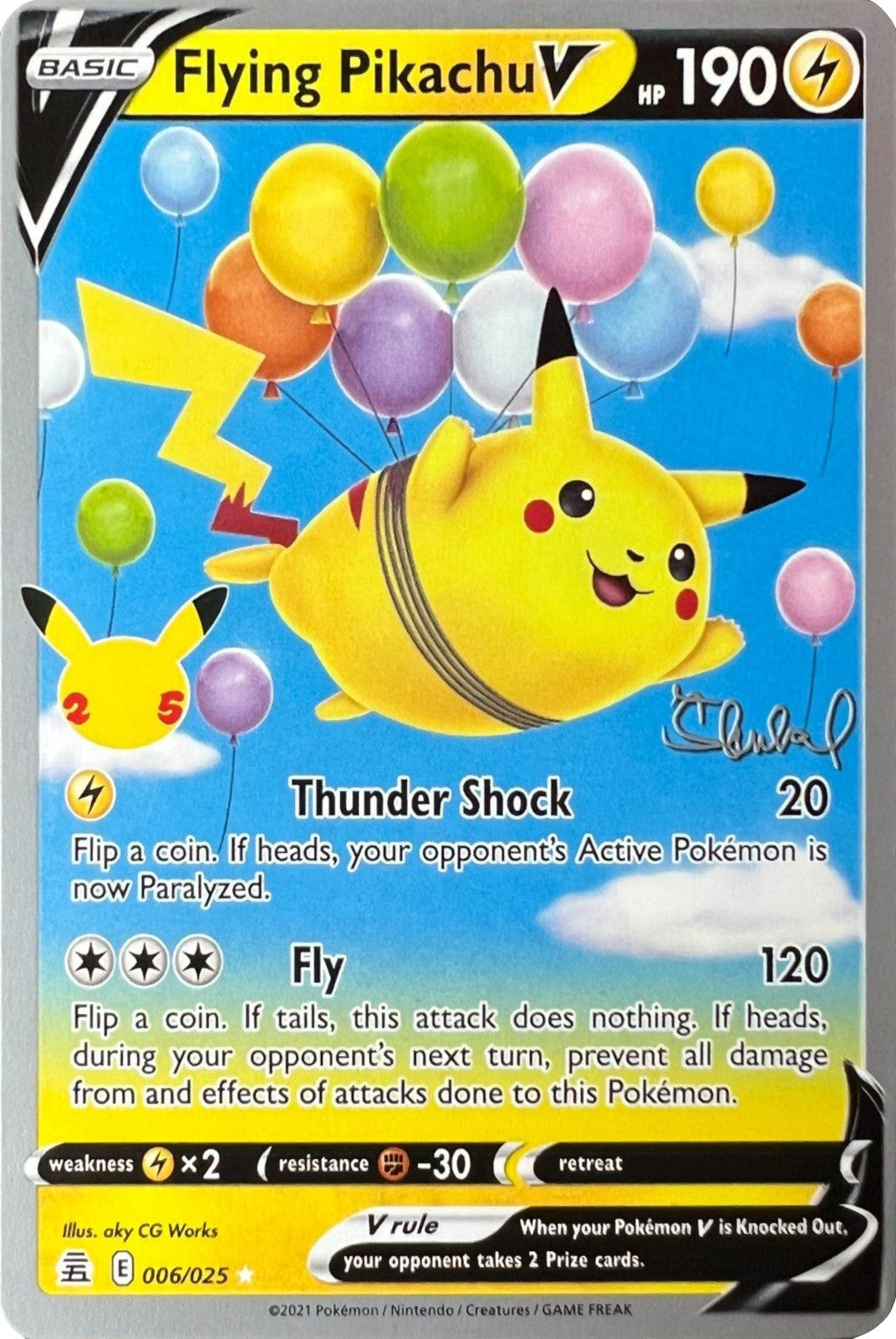Flying Pikachu V (006/025) (ADP - Ondrej Skubal) [World Championships 2022] | Kessel Run Games Inc. 