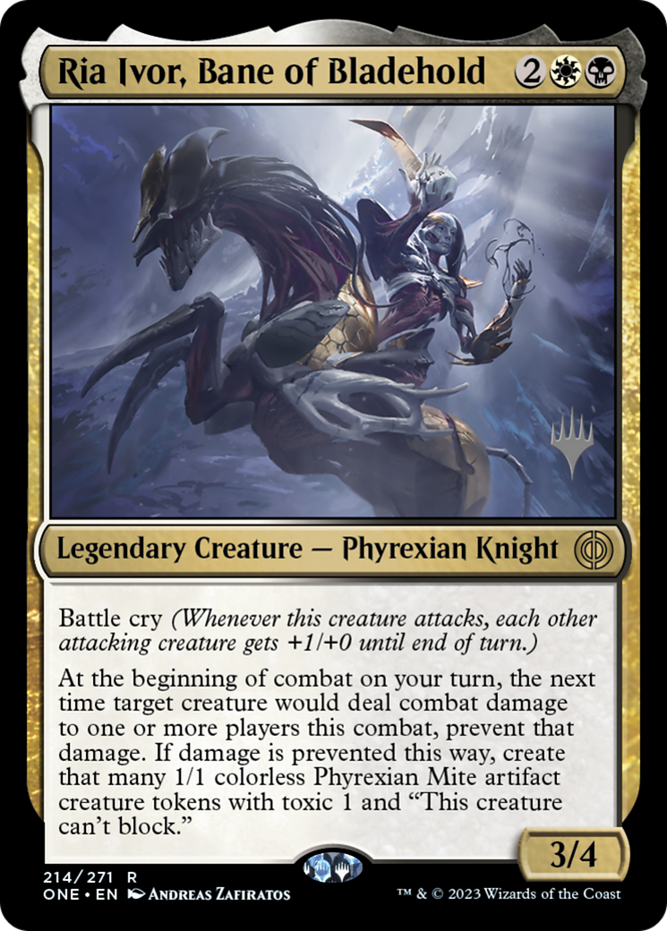 Ria Ivor, Bane of Bladehold (Promo Pack) [Phyrexia: All Will Be One Promos] | Kessel Run Games Inc. 