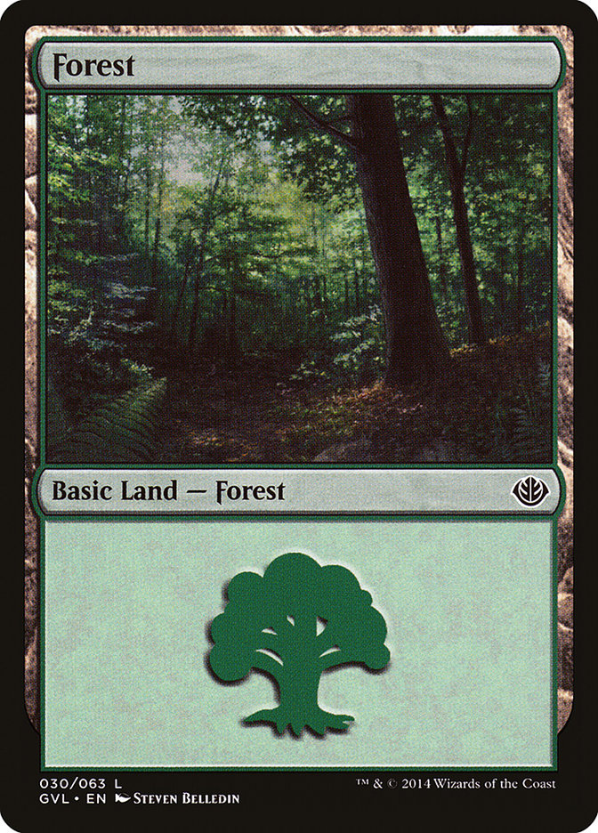 Forest (30) (Garruk vs. Liliana) [Duel Decks Anthology] | Kessel Run Games Inc. 