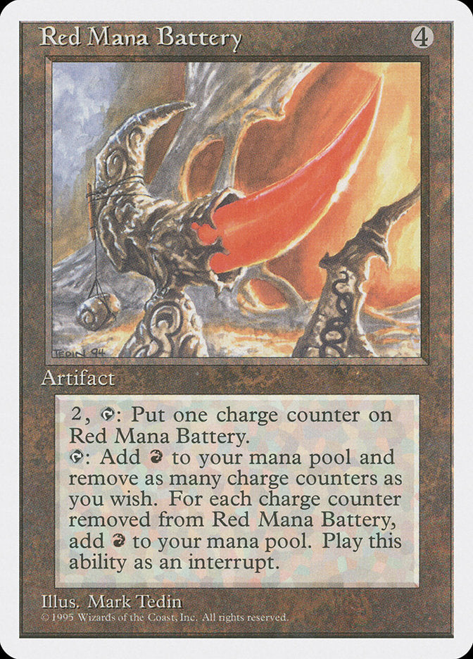 Red Mana Battery [Fourth Edition] | Kessel Run Games Inc. 