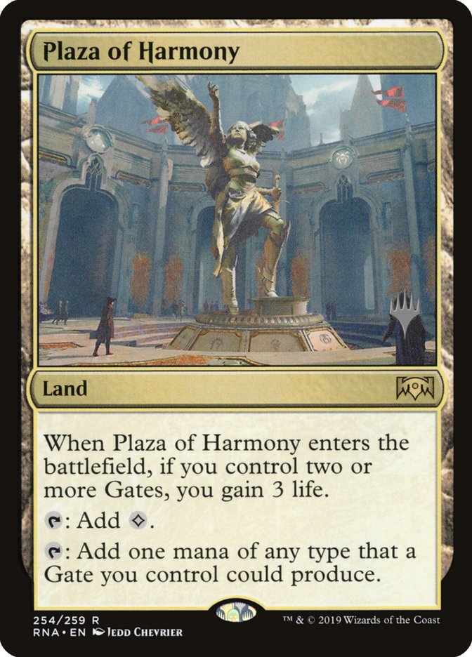 Plaza of Harmony (Promo Pack) [Ravnica Allegiance Promos] | Kessel Run Games Inc. 