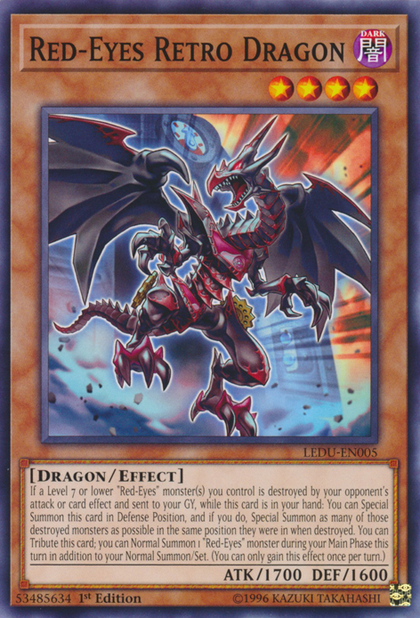 Red-Eyes Retro Dragon [LEDU-EN005] Common | Kessel Run Games Inc. 