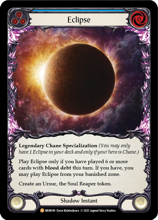 Eclipse [MON190-CF] (Monarch)  1st Edition Cold Foil | Kessel Run Games Inc. 