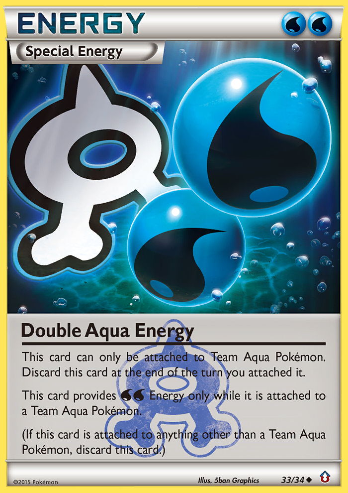 Double Aqua Energy (33/34) [XY: Double Crisis] | Kessel Run Games Inc. 