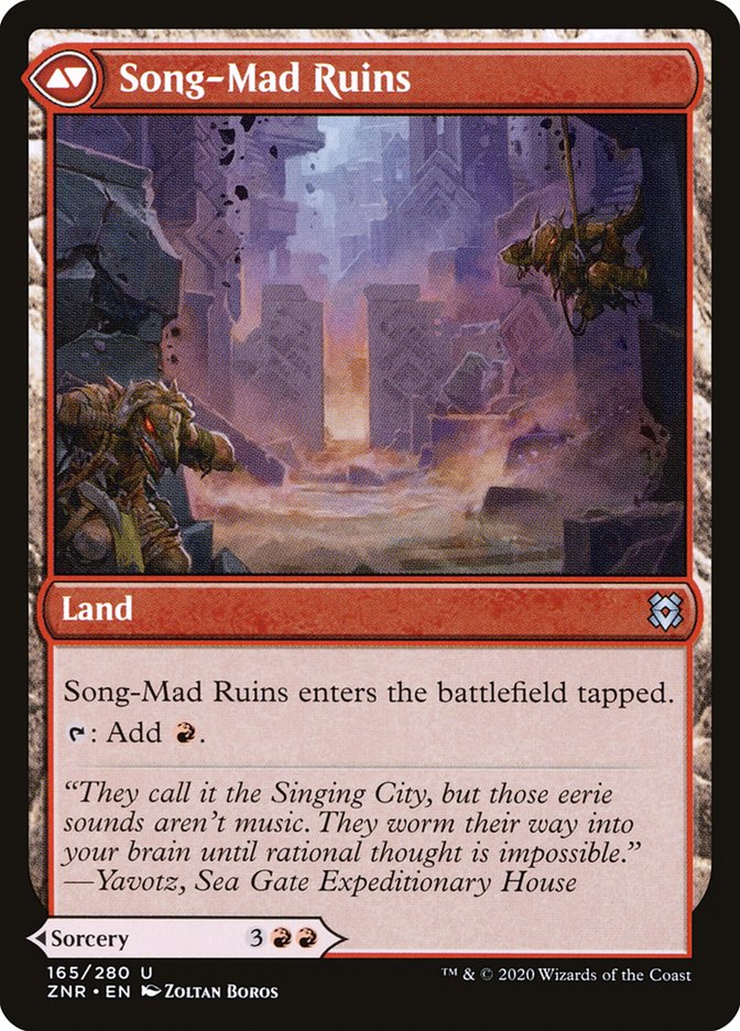 Song-Mad Treachery // Song-Mad Ruins [Zendikar Rising] | Kessel Run Games Inc. 