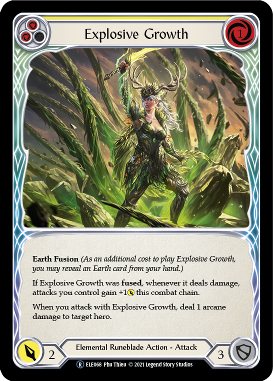 Explosive Growth (Yellow) [U-ELE068] (Tales of Aria Unlimited)  Unlimited Rainbow Foil | Kessel Run Games Inc. 